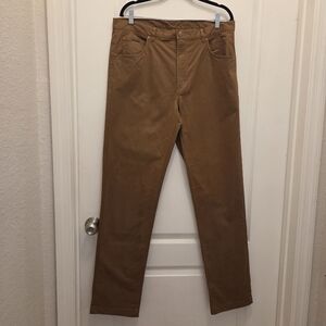 PETER CHRISTIAN 98% cotton men's brown slacks dress casual pants W36 L34